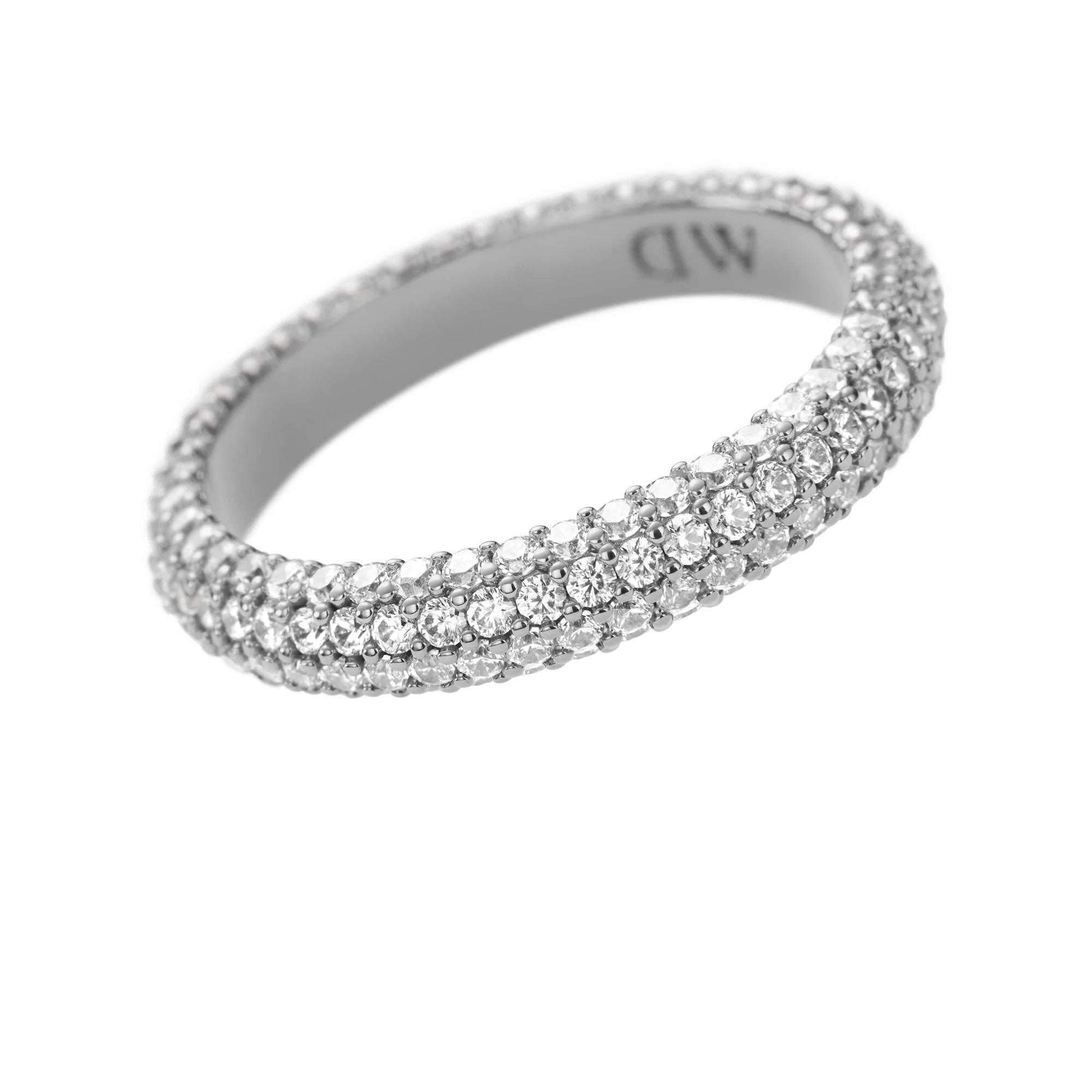 Pavé Crystal Ring Silver Set - Image 4