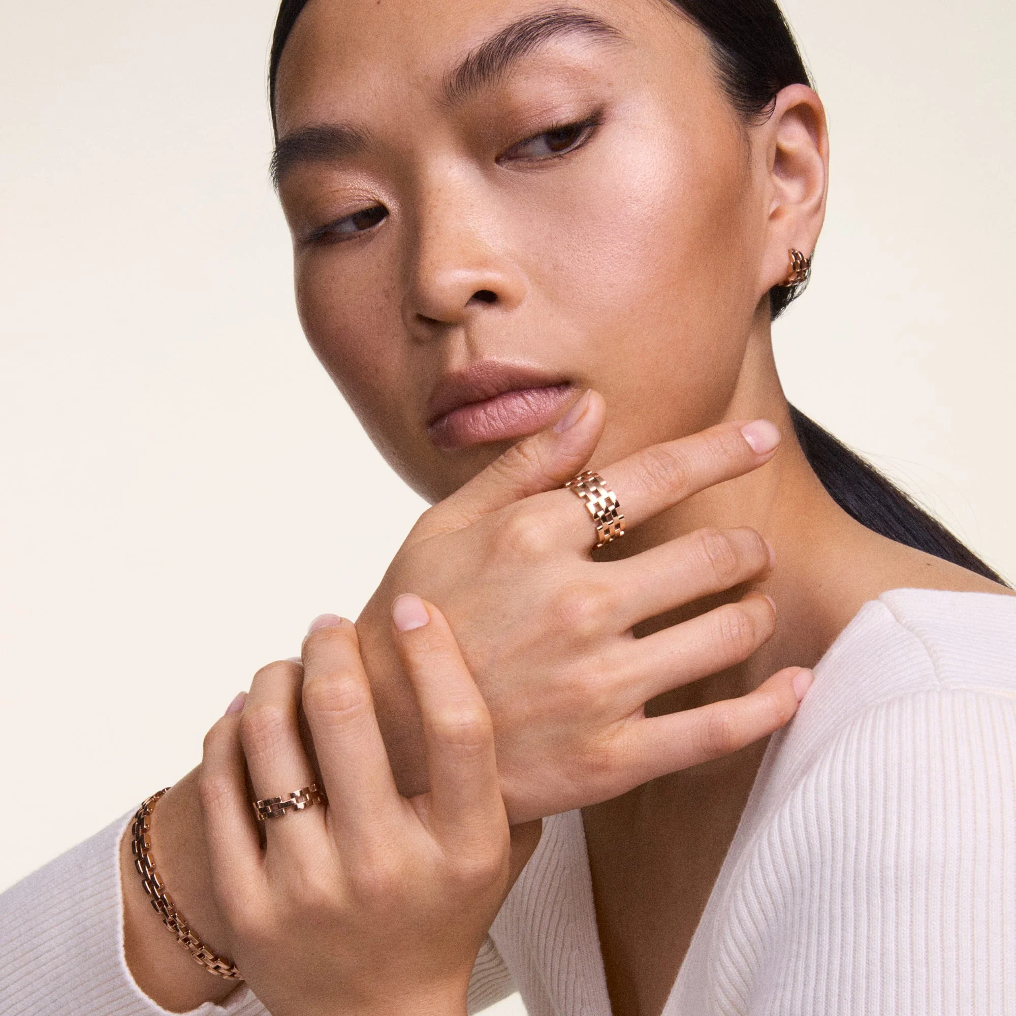 5-Link Ring Rose Gold - Image 2
