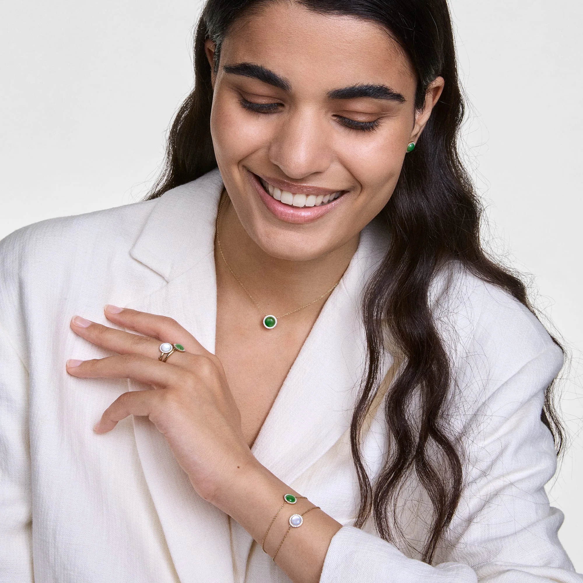 Audrey Bracelet Jade Silver - Image 2