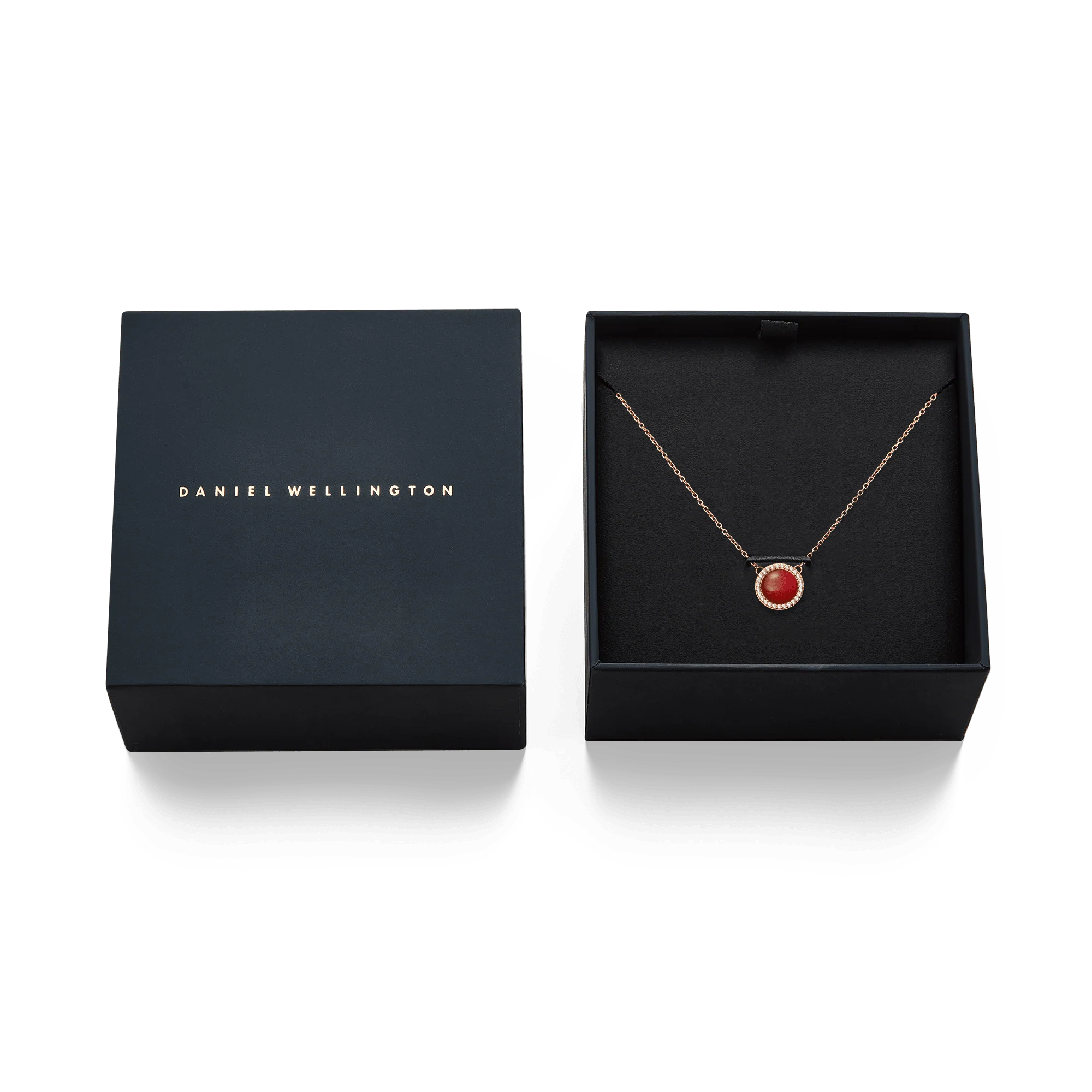 Audrey Necklace  Red Agathe Rose Gold - Image 5