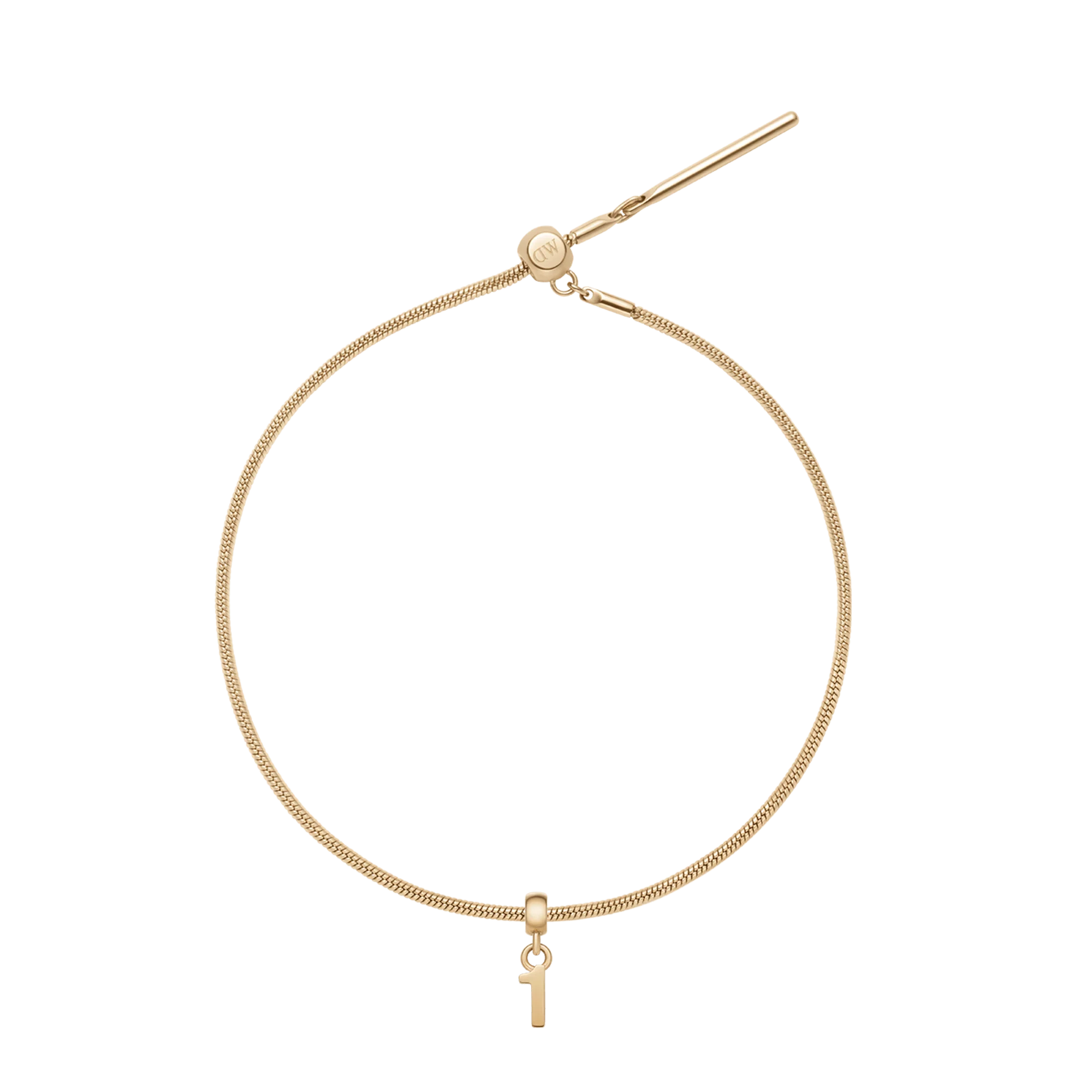 Number Gold Charm + Snake Bracelet G