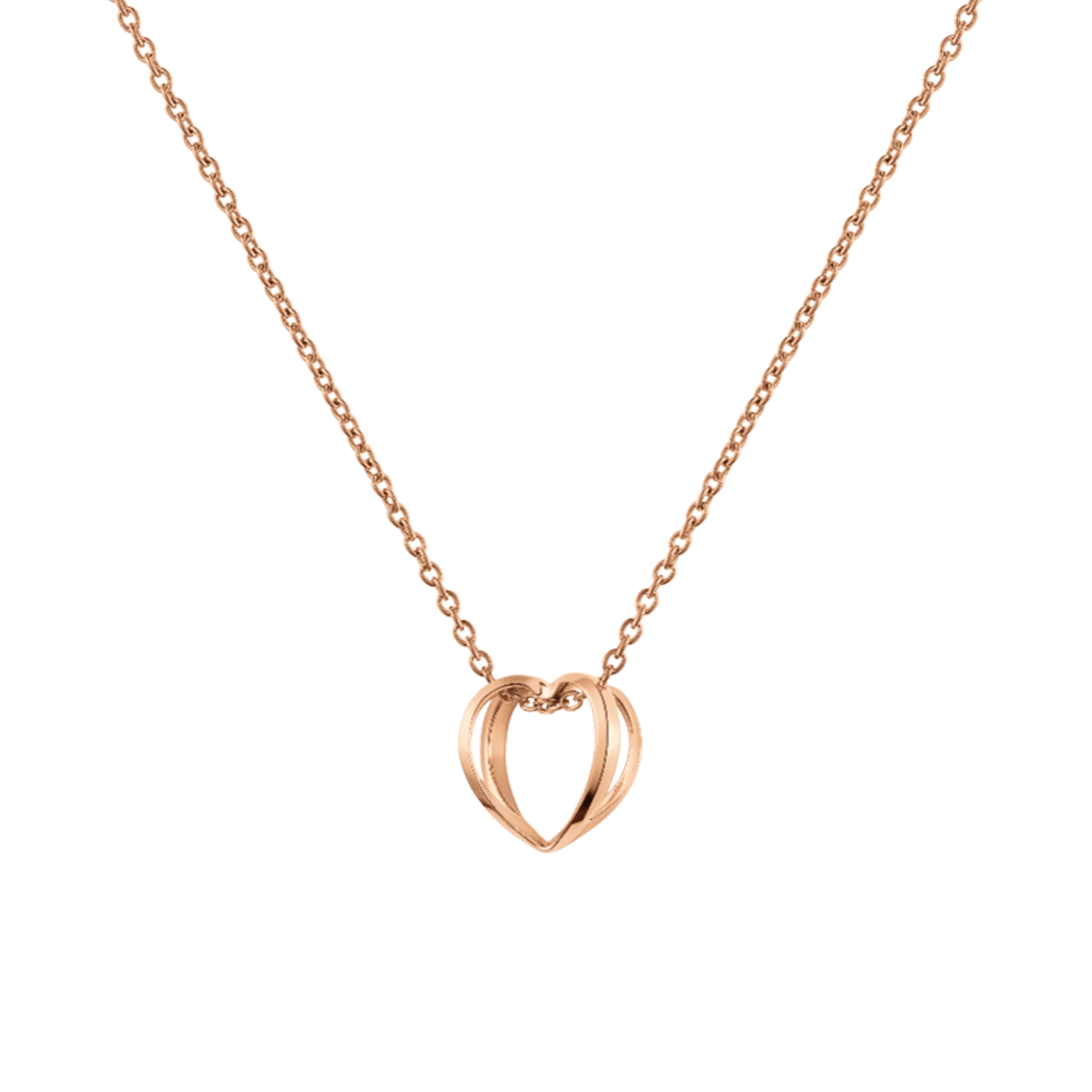 Elan Le Coeur Necklace Rose Gold