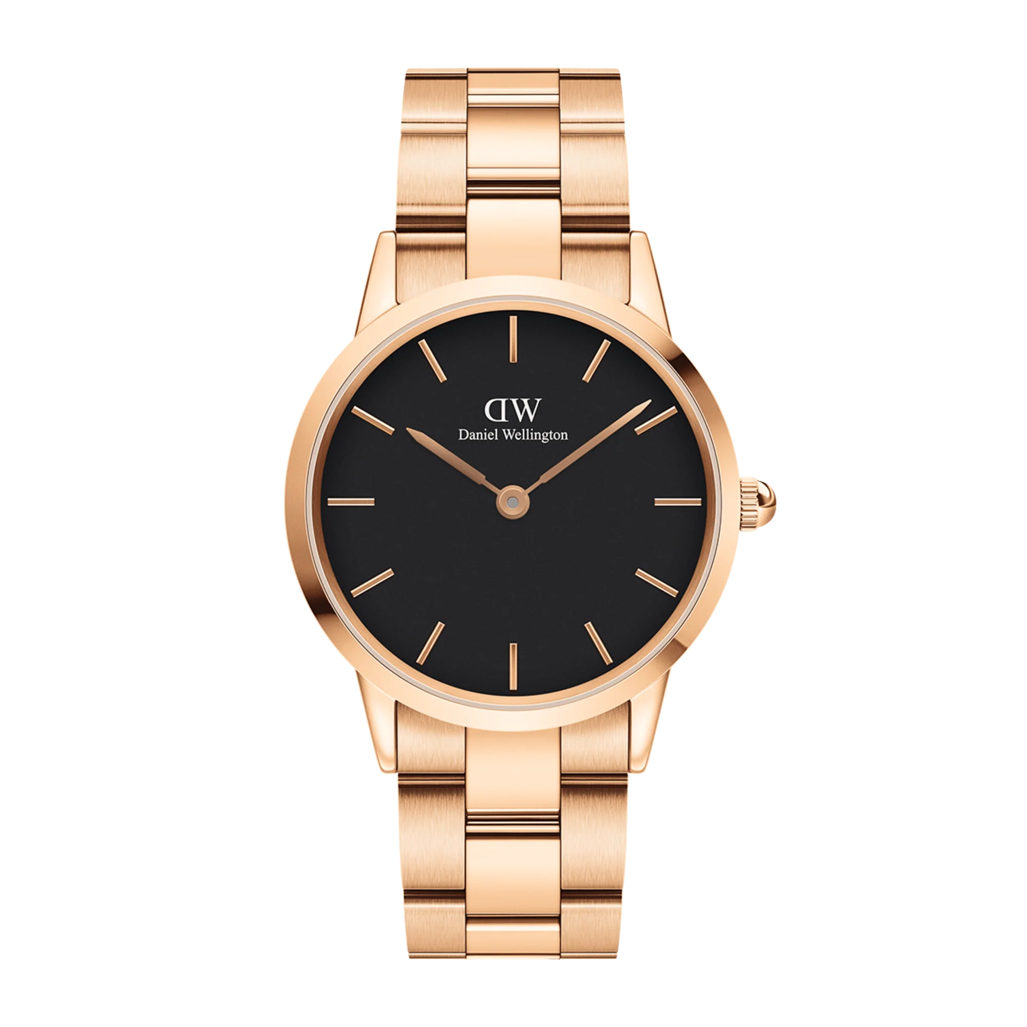 Iconic Link Black Rose Gold