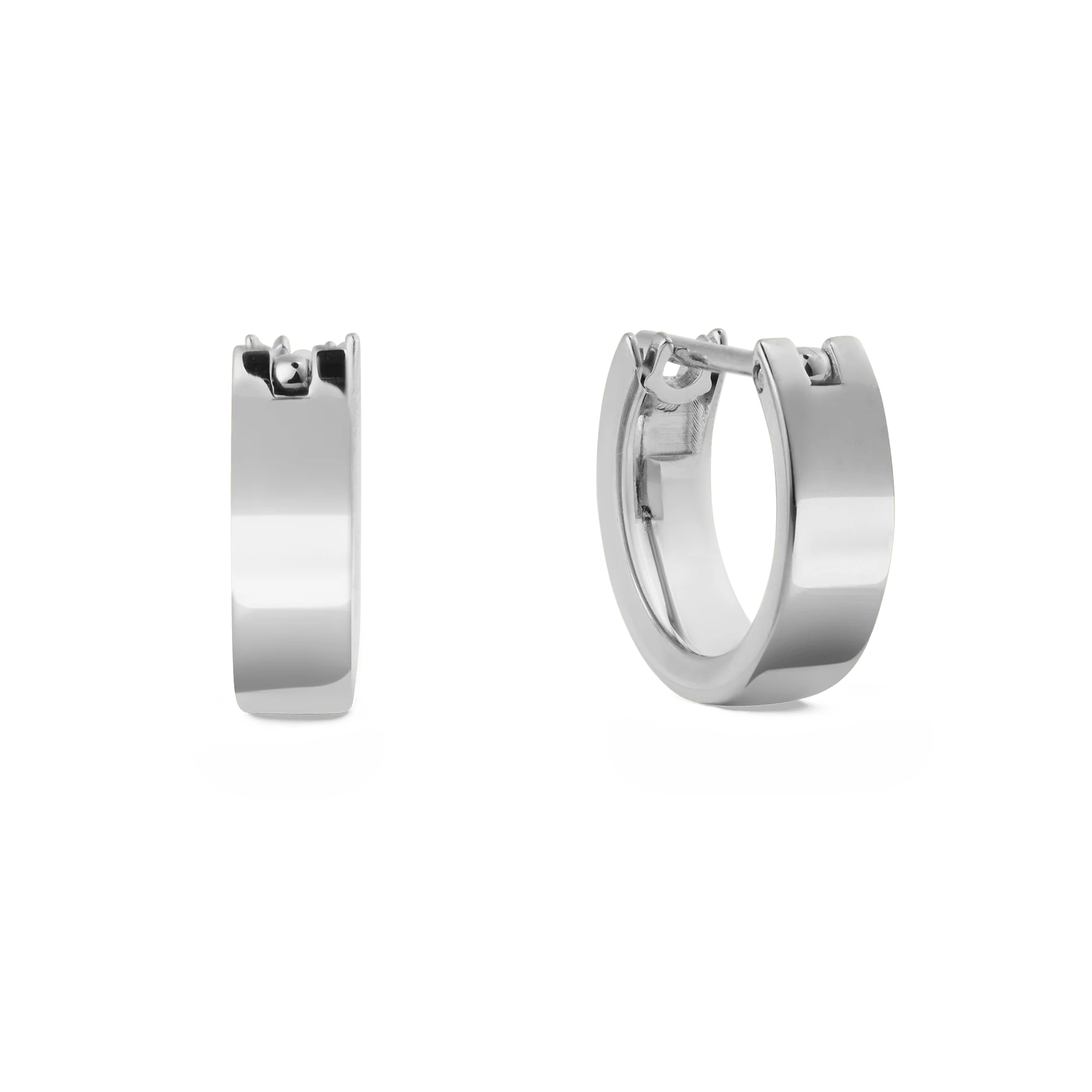 Line Earrings Polished Silver 3.5mm