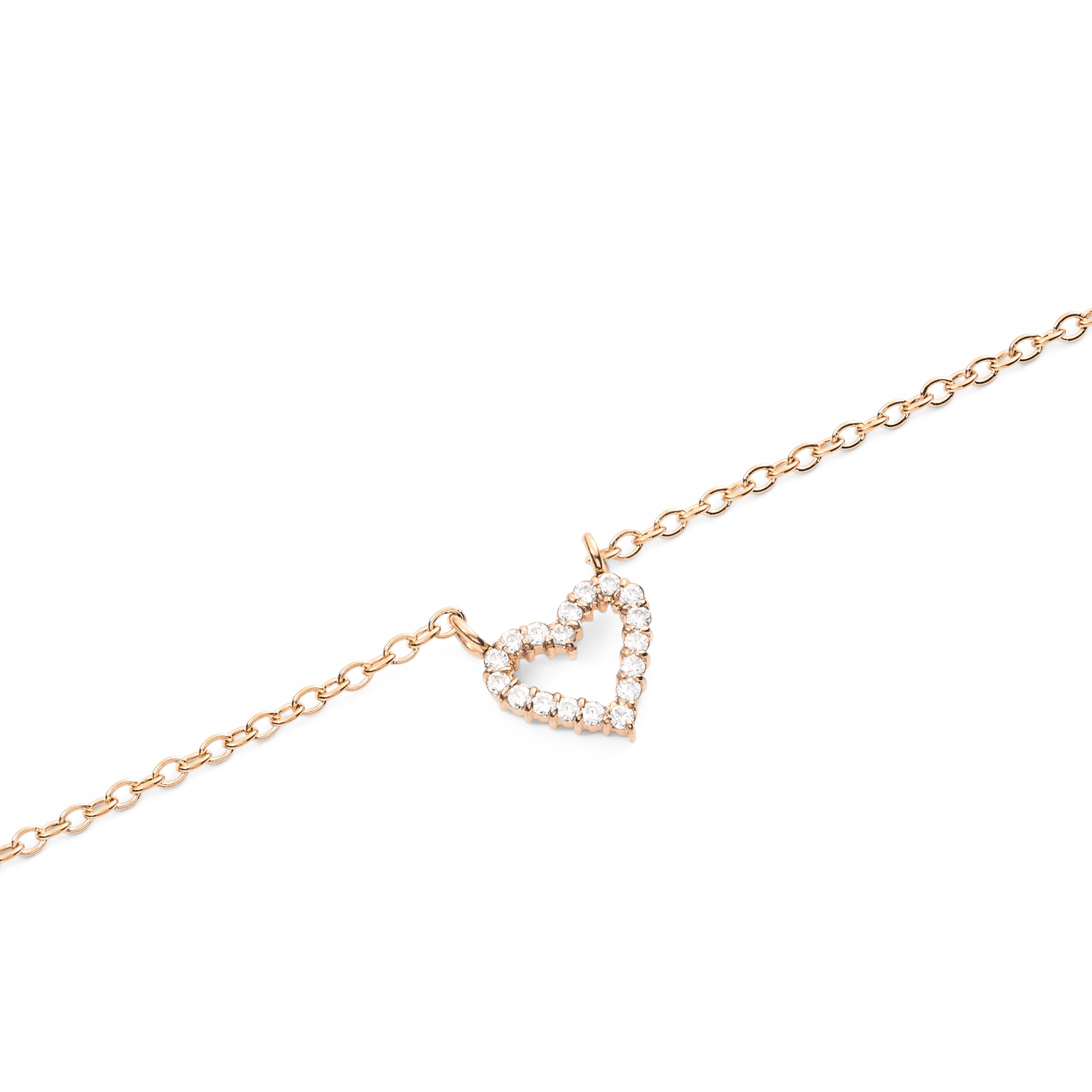 Mirelle Heart Necklace Rose Gold