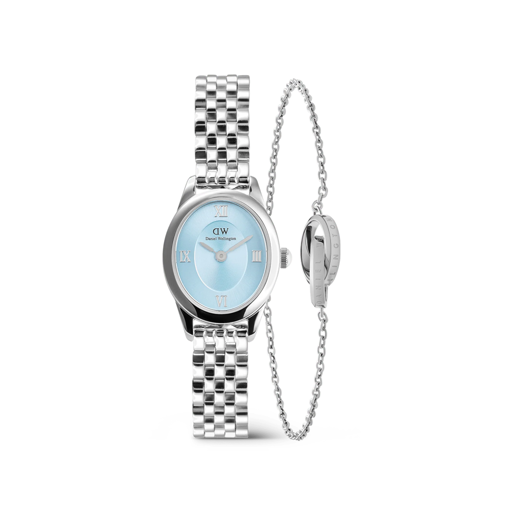 Ophelia Mini Ice Blue &  Elan Unity Bracelet Silver