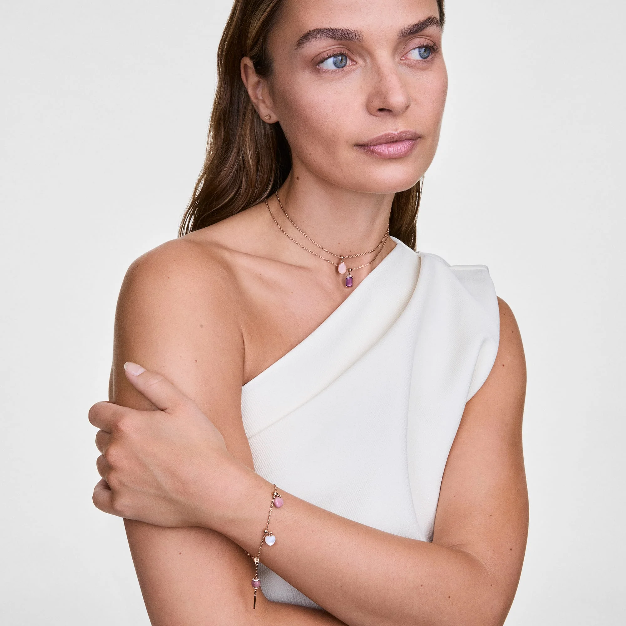 Rhondonite Heart Gold Charm - Image 2